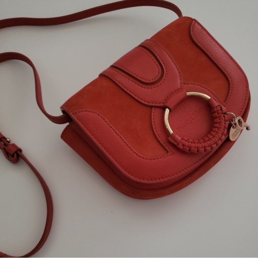 See by Chloe Mini Hana Leather Bag in Faded Red